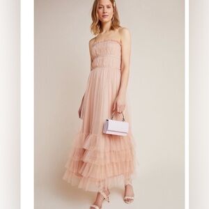 Anthropologie Eva Franco Graciela Tulle Maxi Dress Prom wedding bridal sir 4P